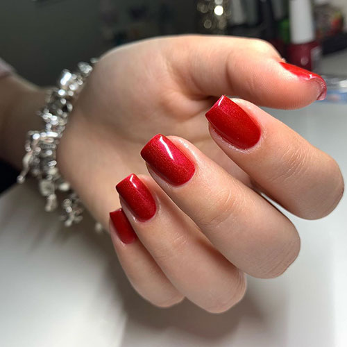 Cute Red Gel Nails Uses OPI A Little Guilt Under The Kilt 2019 one of the cutest gel fall nail colors to try