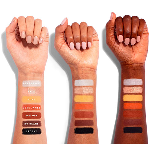Morphe the james charles palette shade names row 3 Morphe the james charles palette shade names row 3