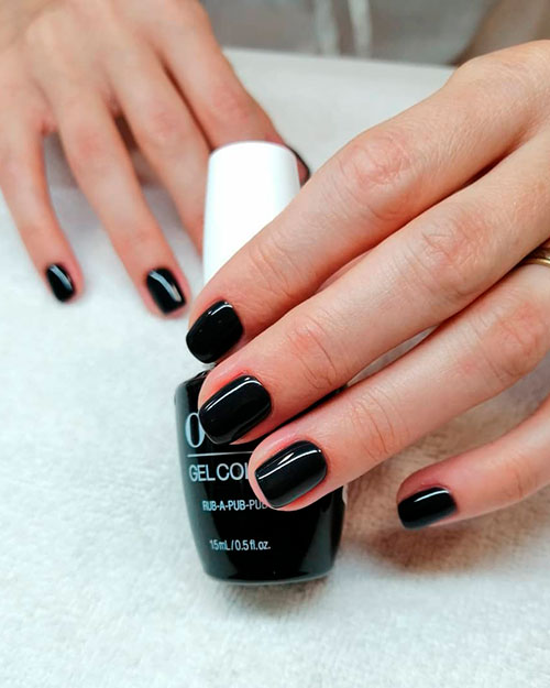 Great gel nail colors, its cool mix of coal and gray gel nail polish OPI rub-a-pub-pub 2019