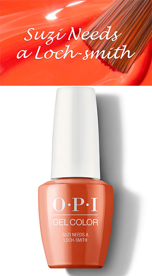 OPI Suzi Needs a Loch-smith SCOTLAND COLLECTION Gel FALL Nail Colors 2019