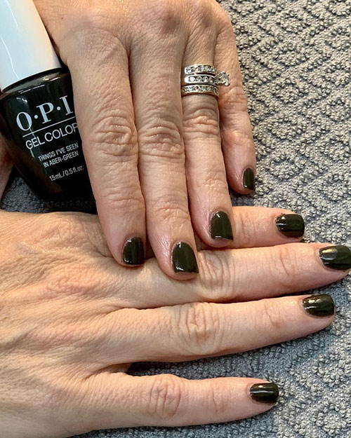 Awesome OPI edgy green gel nail polish Things I’ve Seen in Aber-green Awesome OPI edgy green gel nail polish OPI Things I’ve Seen in Aber-green over short nails, one of the most attractive gel nail colors