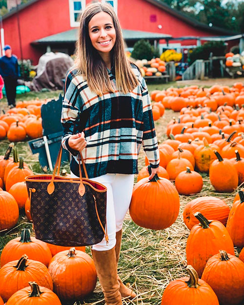 White pants, flannel shirt, and high boots are amazing fall fashion 2019, simple fall outfit ideas, and best fall outfits for women