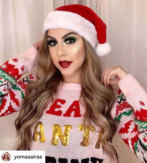 Gorgeous and Trendy Christmas Makeup Looks 2019