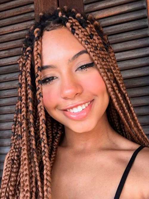Beautiful box braids idea to try this season and be attractive!