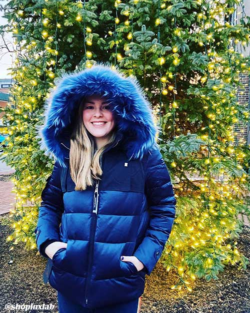 Blue fur-lined coat! Blue fur-lined coat! - nice winter coats