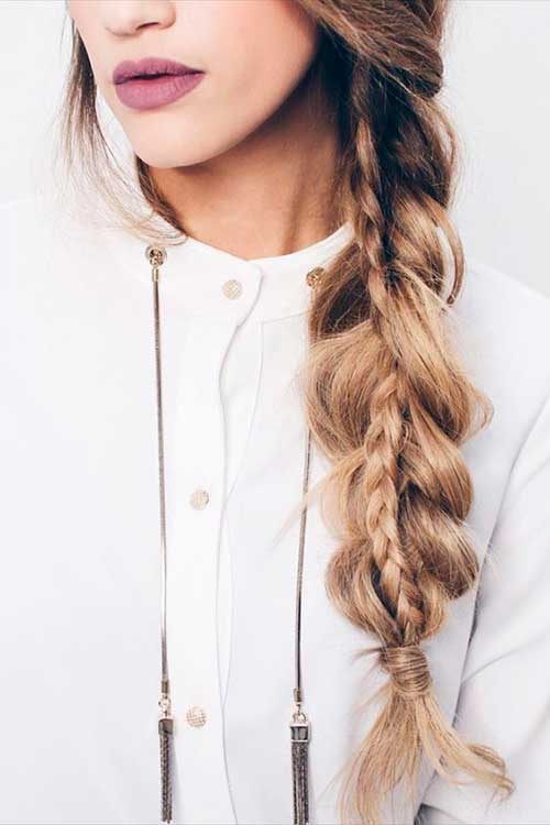 Cute braid in braid hairstyle for long hair in winter season!