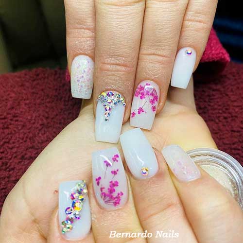 Flowery Appeal on Valentine’s Day Nail Art 2020