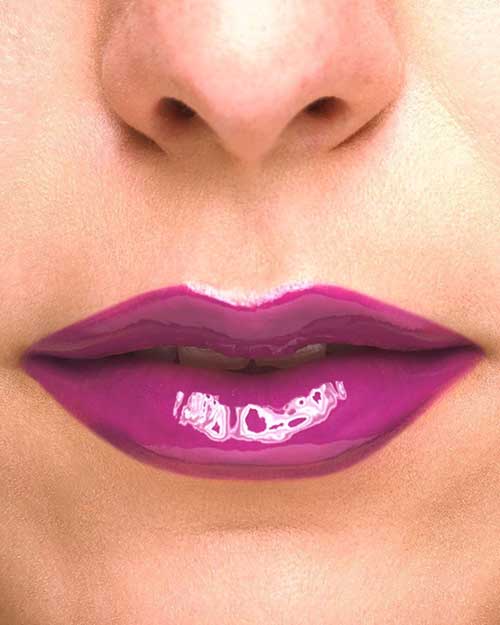 Gorgeous RPM violet lip color from Stila Shine Fever Lip Vinyl