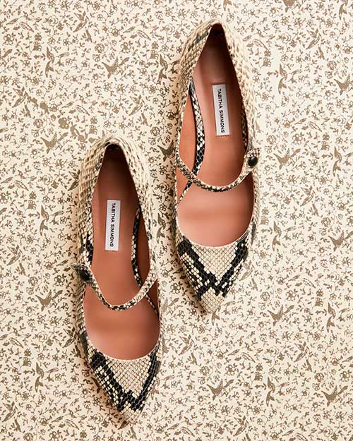 HERMIONE ROCCIA EMBOSSED LEATHER HERMIONE ROCCIA EMBOSSED LEATHER - Tabitha Simmons Hermione Flats