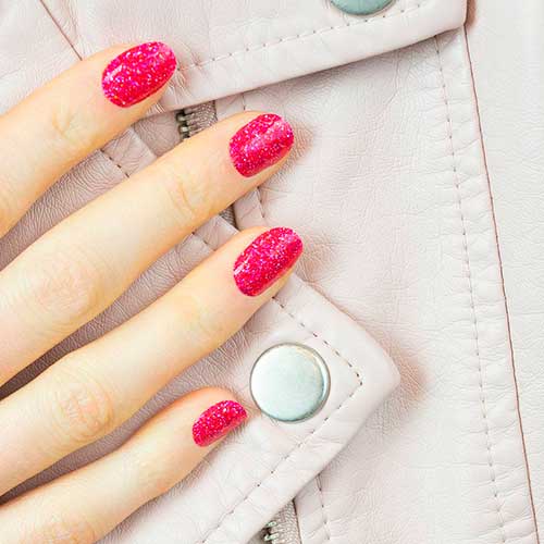 How Rome-antic - Lovely fuchsia and holographic glitter nail strips! Color Street Valentine’s Day Nails 2020 Collection - color street valentine's 2020