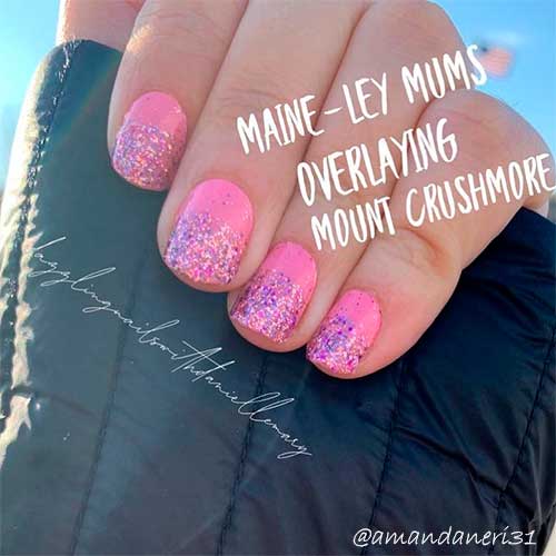 Maine-ly Mums overlaying Mount Crushmore nail strips from color street valentine's day 2020 collection