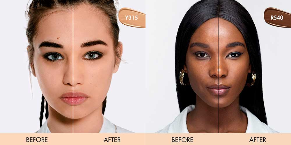 Foundation before and after pictures of MAKE UP FOR EVER – REBOOT ACTIVE CARE REVITALIZING FOUNDATION 2020