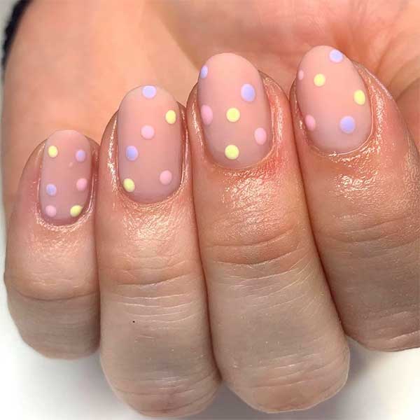 Cute matte polka dot nails is the trendy spring nails 2020 Cute matte polka dot nails is the trendy spring nails 2020