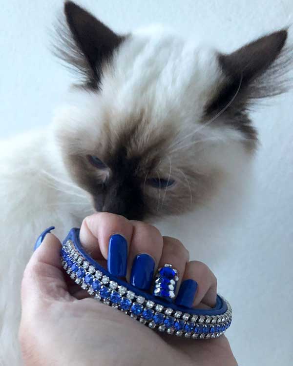 Cute spring nails 2020 with pantone color of the year 2020 and rhinestones on accent nail Cute spring nails 2020 with pantone color of the year 2020 and rhinestones on accent nail