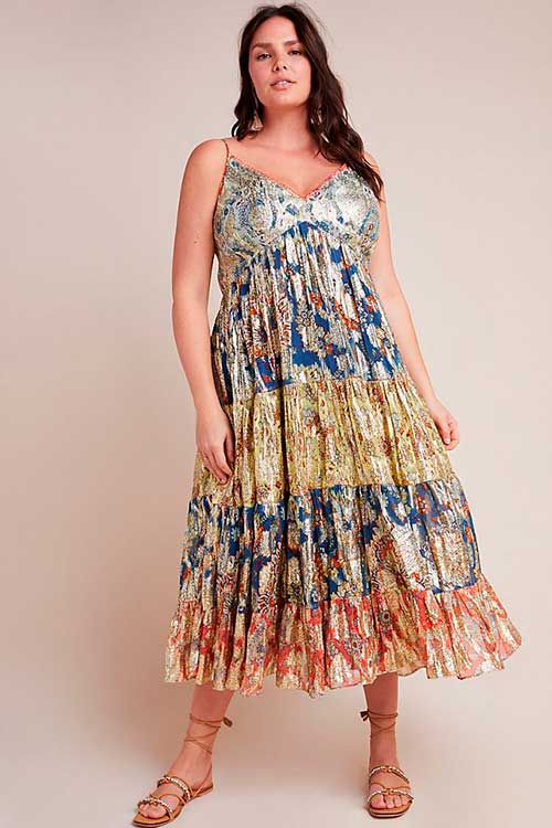 Echo tiered maxi dress plus size summer 2020