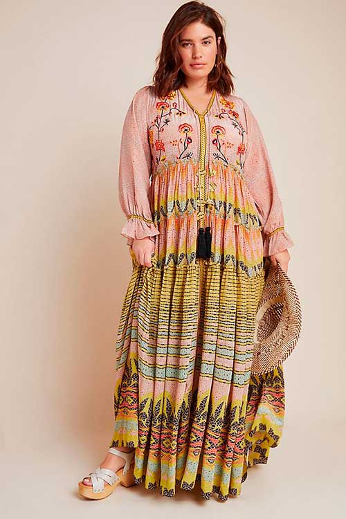 Giorgia Embroidered Maxi Dress plus size 2020