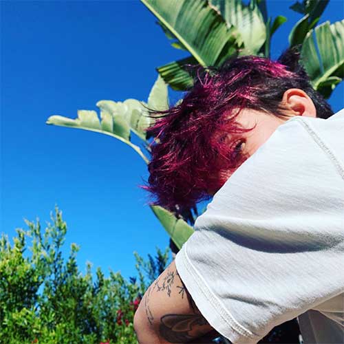 Ruby Rose curly red and black pixie cut, Long Pixie Curly Haircut One of the best Ruby Rose haircuts is the red and black long curly pixie cut