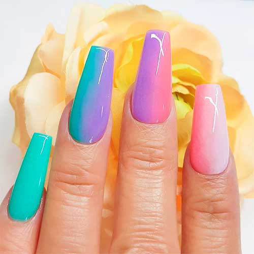 Cute multi colored nails trend 2020 design!