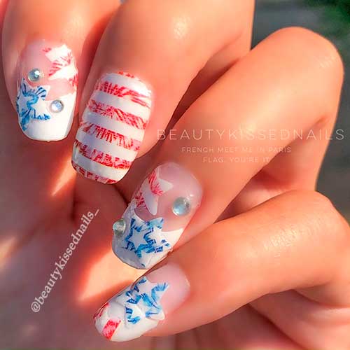 Cute patriotic color street 2020 combo idea!