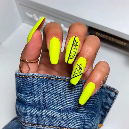 black and neon yellow