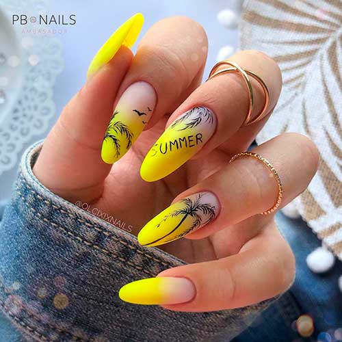 pics Yellow Summer Bright Coffin Nails https www stylishbelles com neon yellow nails