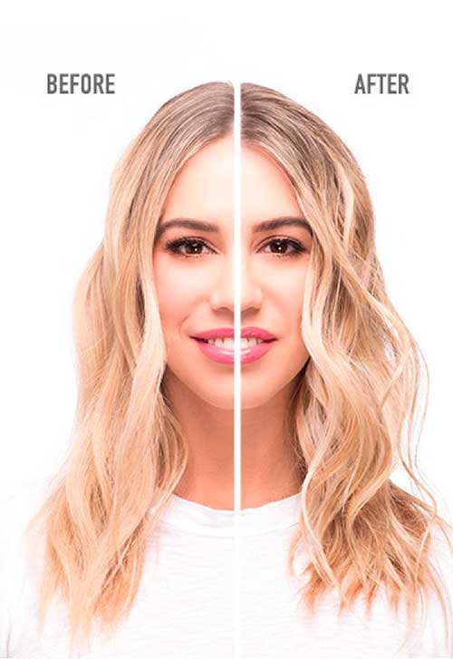 Before and after using the best beach wave spray - Drybar Seashore Spritzer Salt-Free Wave Spray Before and after using the best beach wave spray - Drybar Seashore Spritzer Salt-Free Wave Spray