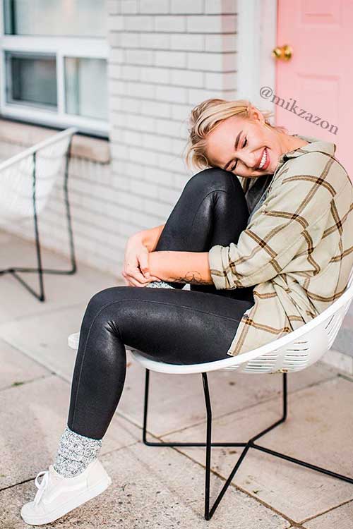 Comfort is Spanx faux leather leggings!