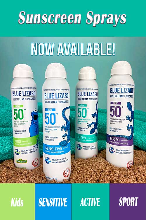 4 New Mineral Blue Lizard Sunscreen Spray of 2021