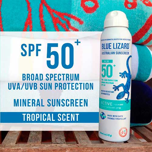 Active Mineral Sunscreen Spray, blue lizard sunscreen 2021