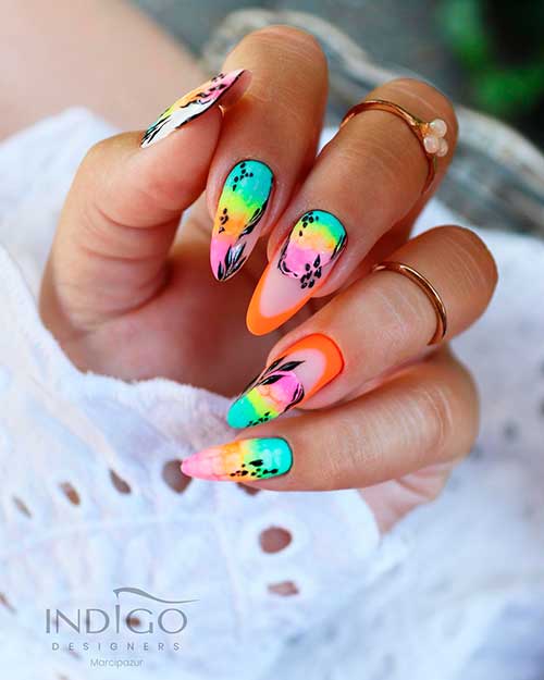 Cute Nail Art Design with Summer Nail Colors, this summer nails are really cute summer nails