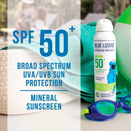 Kids Mineral Blue Lizard Sunscreen Spray 2021, best sunscreen for kids, best spray sunscreen for kids