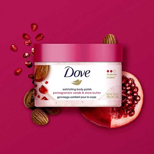 Pomegranate Seeds & Shea Butter Moderate Exfoliating Body Polish Pomegranate Seeds & Shea Butter Moderate Dove Exfoliating Body Polish