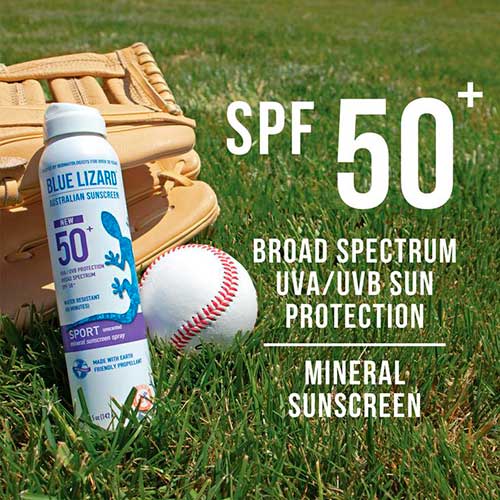 Sport Mineral Blue Lizard Sunscreen Spray 2021, sport sunscreen