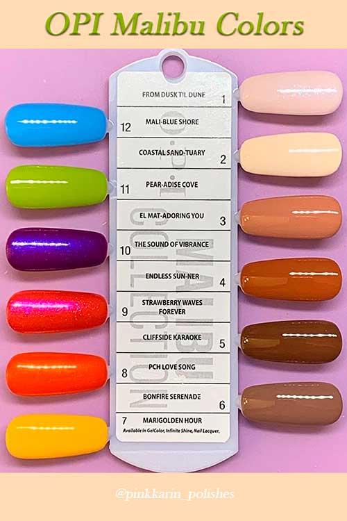 12 Malibu OPI Nail Polish Colors for Summer 2021