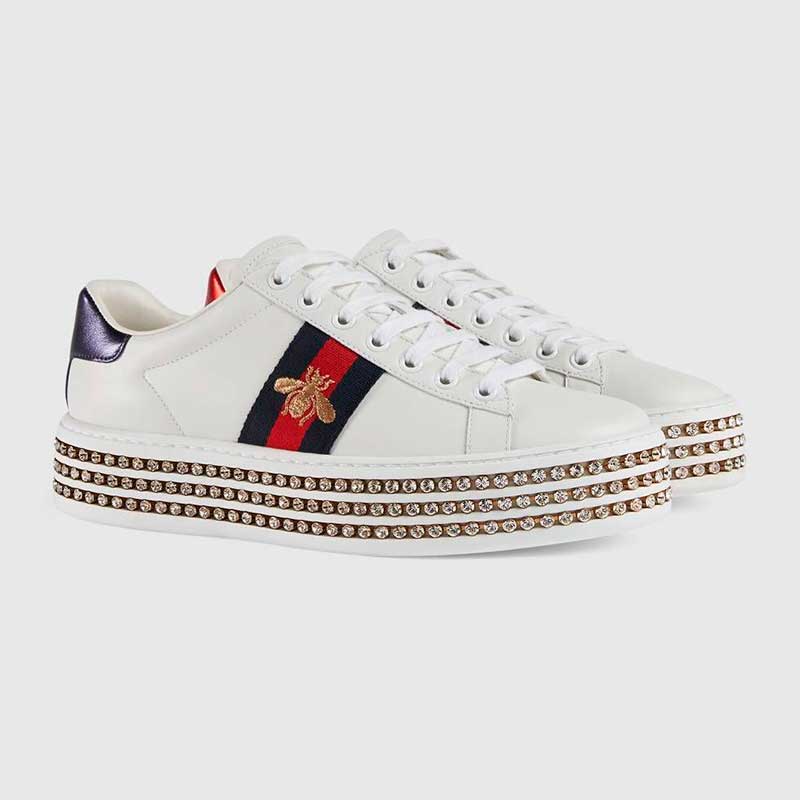 Gucci Ace Sneaker with Crystals, gucci sneakers, gucci women sneakers, gucci women sneakers