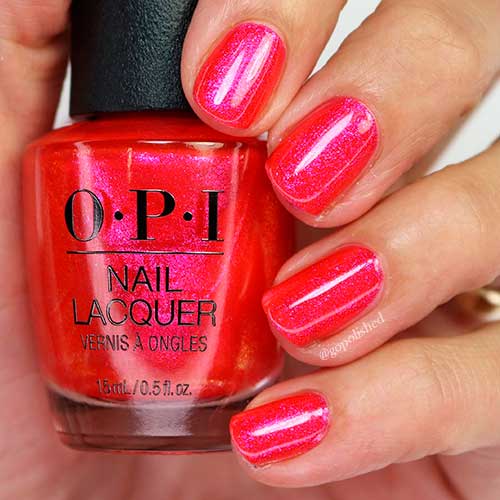 OPI Nail Polish Strawberry Waves Forever from OPI Malibu Nail Polish Colors collection in 2021