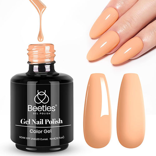 The Beetles Peach Gel Nail Polish for creating stunning peach nail art designs The Beetles Peach Gel Nail Polish for creating stunning peach nail art designs