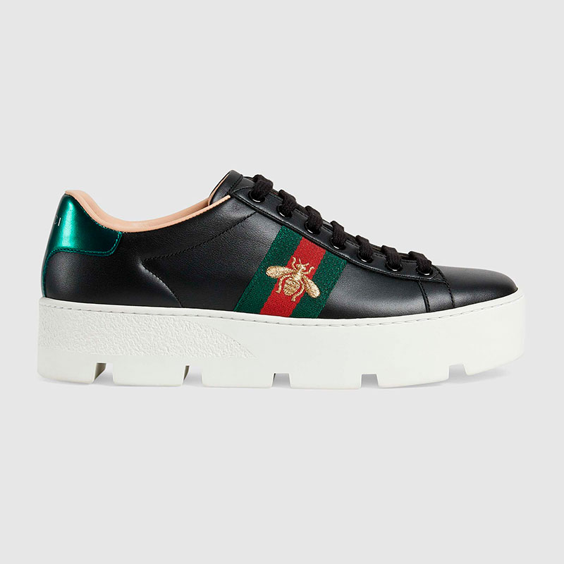 Women’s Ace embroidered platform sneaker, gucci ace sneakers, gucci sneakers, gucci women sneakers