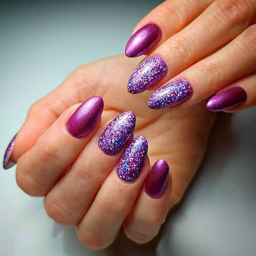 Light and Elegant Purple Autumn Nails are Perfect for Wearing As Fall Nails in 2021