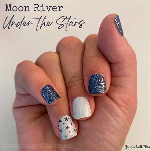Color street nail combo Moon River + Under the Stars Color street combos: Moon River and Under the Stars Nail Polish Strips