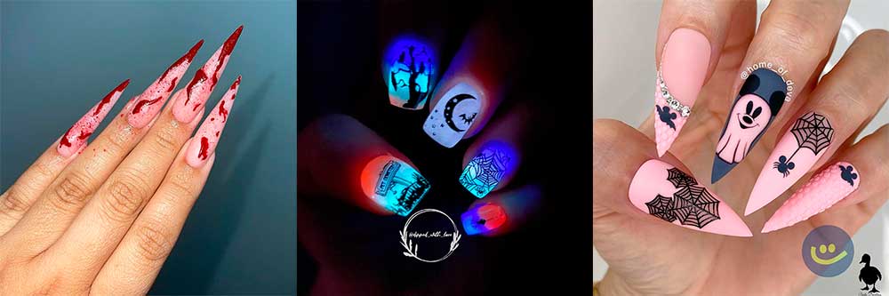 7 Cute and Creepy Halloween Nails to Try in 2021, best Halloween nail designs, Cute Halloween nail ideas