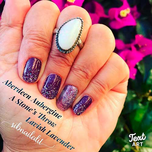 Color street combo: Aberdeen Aubergine + Lavish Lavender + A Stone's Throw Color street combos: Aberdeen Aubergine, Lavish Lavender, and A Stone's Throw Nail Strips