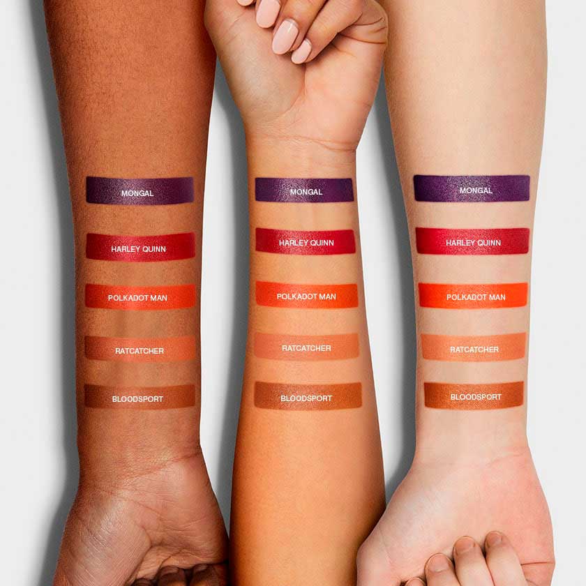 Smashbox Lipstick + The Suicide Squad Collection Swatches of five new lipstick shades 2021