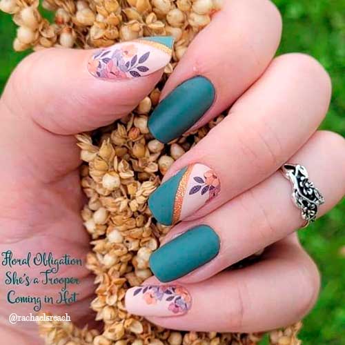 Color street combo: Floral Obligation + Coming in Hot + She's a Trooper + (Matte Top Coat) Color street combos: Floral Obligation, Coming in Hot, She's a Trooper, and Matte Top Coat