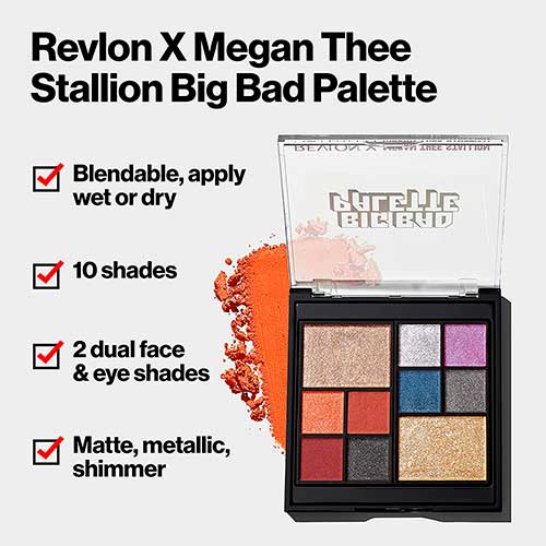 Revlon x Megan Thee Stallion Big Bad Palette Details Revlon x Megan Thee Stallion Big Bad Palette Details