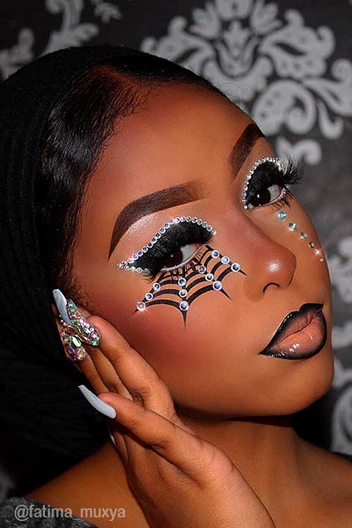 The Glamorous Spider Web Eye Makeup Halloween Look The Glamorous Spider Web Eye Makeup Halloween Look for 2021
