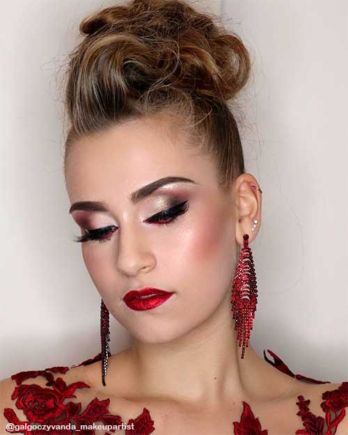 Easy Christmas Makeup Look Easy and Classic Christmas Makeup Look that coupled with bold, red lipstick for Holiday 2021