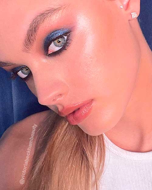 Metallic Smokey Eye Look Metallic Smokey Eye Look you can try as a holiday makeup look