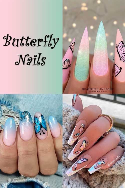 15 Stunning Spring/Summer Butterfly Nails Designs for 2022