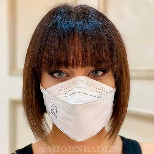Pretty Hair in Modern Short Bob with Fringe Pretty Hair in Modern Short Bob with Fringe